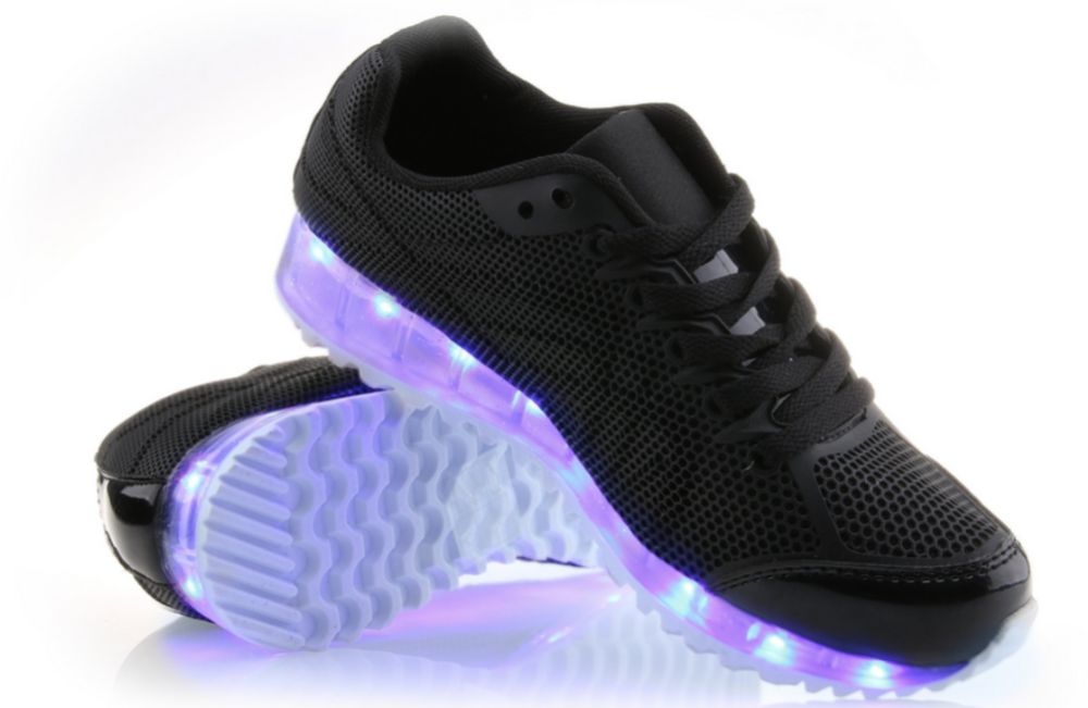 Świecące Buty LED czarne sportowe adidasy Ledy w 7 kolorach r.37 38 39