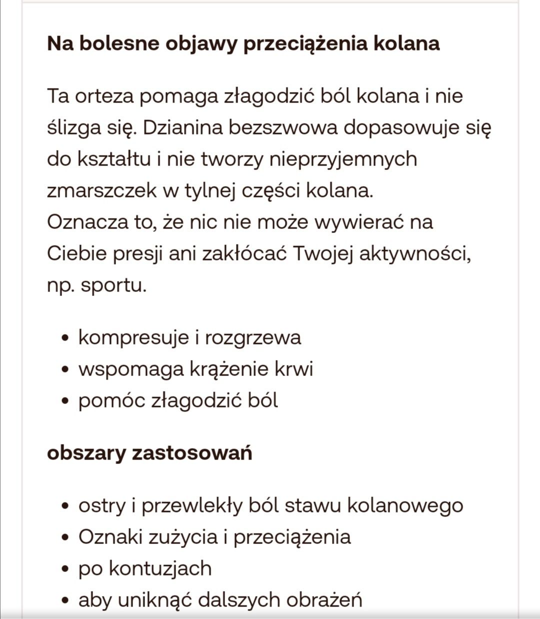 Bandaż, stabilizator stawu kolanowego