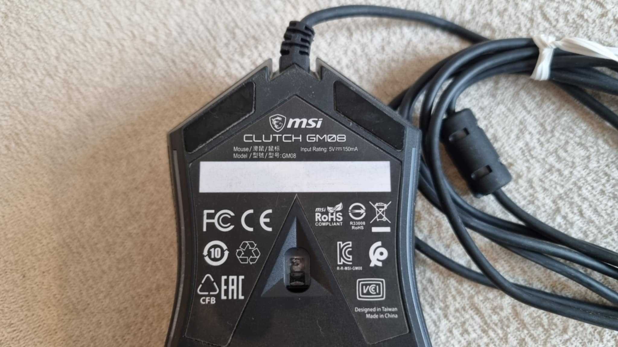Mysz Przewodowa MSI CLUTCH GM08 Uszkodzony SCROLL