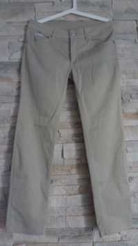 Spodnie jeansy beżowe kremowe rurki rozmiar M BENETTON