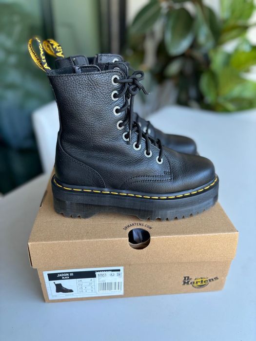 Botas Dr Martens 37 Jadon, pisa couro
