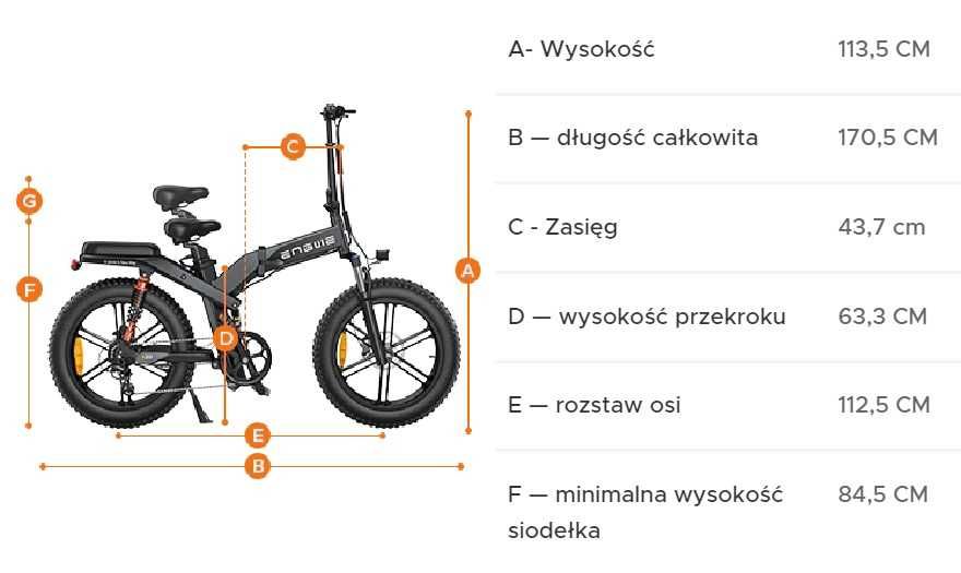 NOWOŚĆ 2023. Engwe X20 składany 750W 22,2Ah 75km