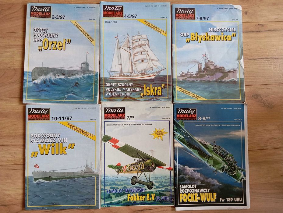 Mały Modelarz zestaw 6 modeli kartonowych