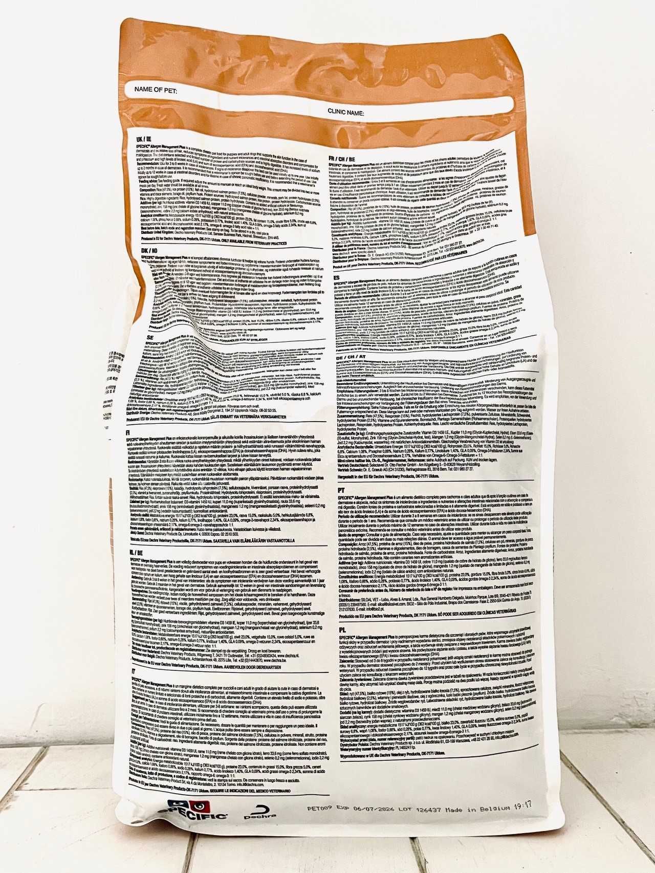 Karma dla psów Dechra SPECIFIC COD-HY Allergen Management Plus