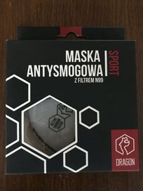 Nowa maska antysmogowa Dragon dla dziecka+ 2 wkłady