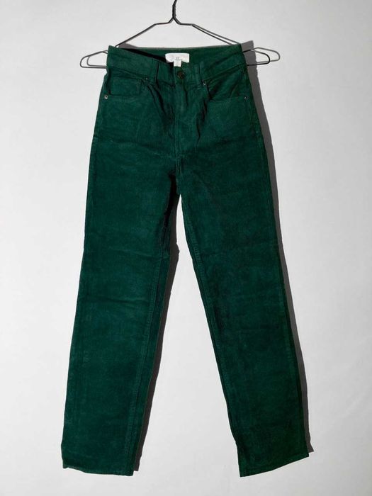 Жіночі вельветові штани H&M смарагдові EUR34