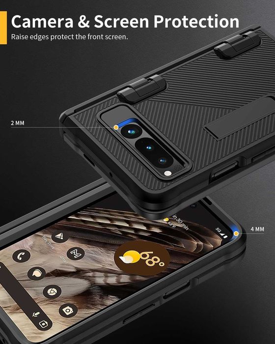 Lanhiem etui wodoodporne 360 do Google Pixel Fold pyłoszczelne kurz