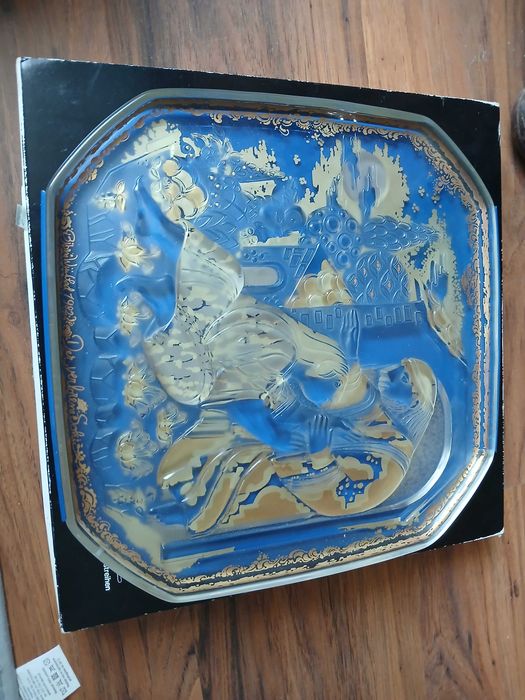 Patera Talerz szkło Rosenthal projekt Bjorn Wiinblad lata 1982