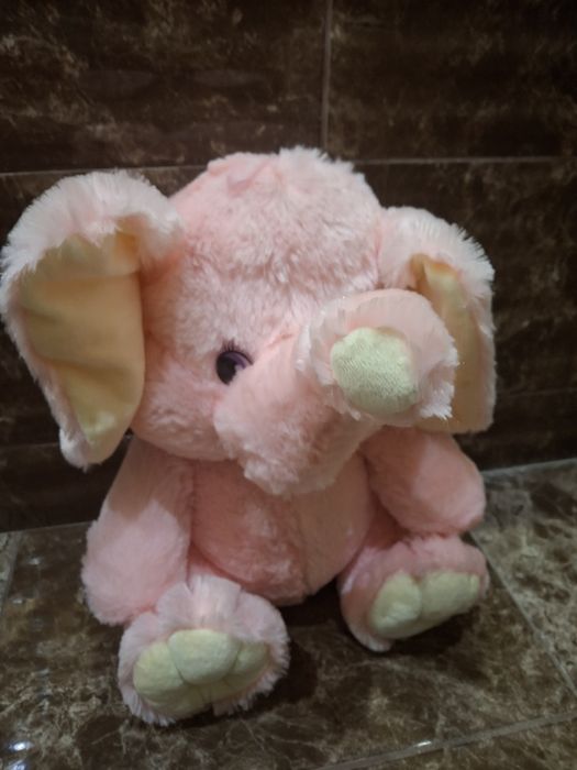 Розовий слоник мяка іграшка