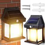 Lampa Solarna LED Latarnia Kinkiet Ścienny Czujnik Ruchu Zmierzchu