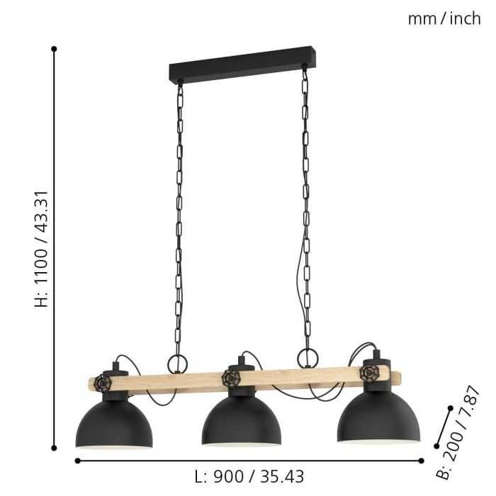 Lampa wisząca LUBENHAM Eglo