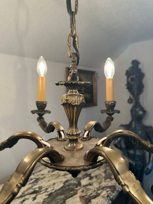 Бронзова люстра на 6 ламп 7466