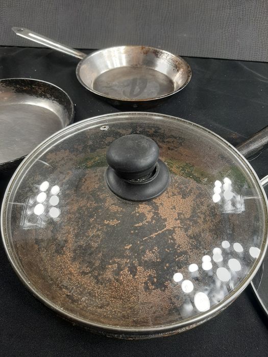 Сковорода чугунная - нержавейка