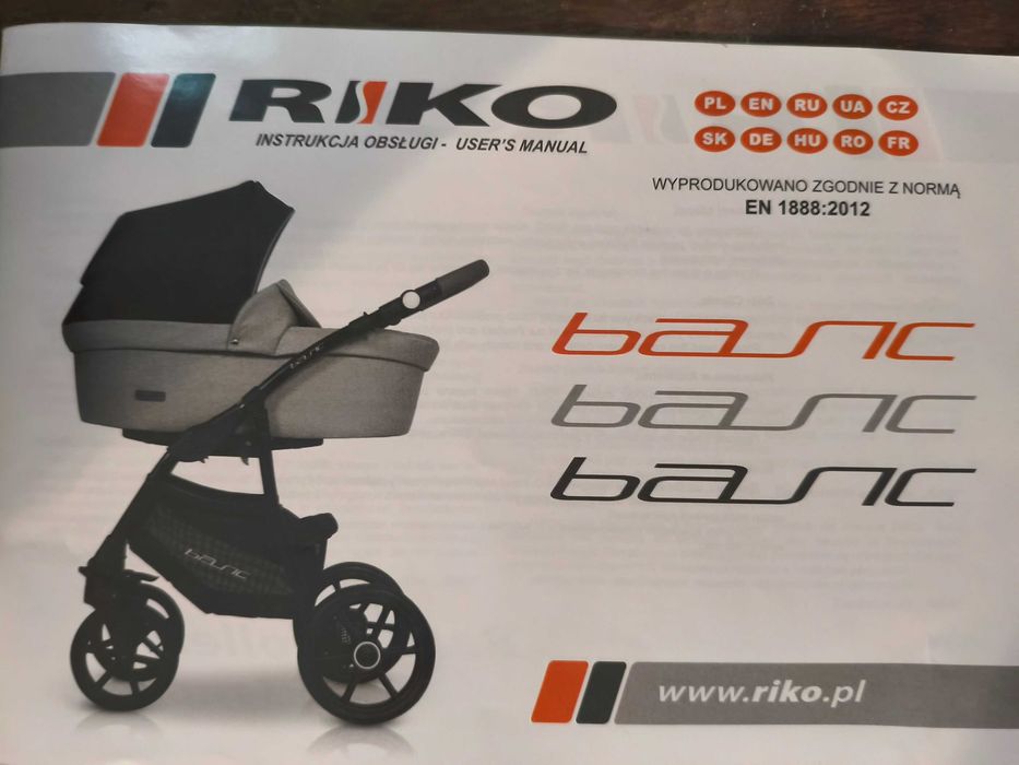 Wózek Dziecięcy Riko Basic 2w1 Wielofunkcyjny