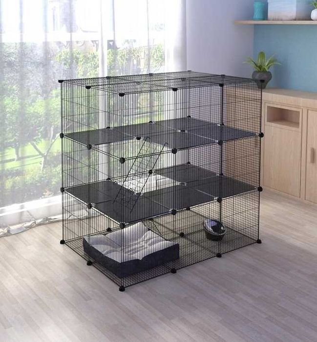 KLATKA KOJEC XXL dla małych zwierząt gryzoni kota 3 poziomy składana