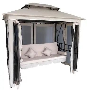 Садова гойдалка GARDEN Relax LUX для саду з москітною сіткою 3-місна