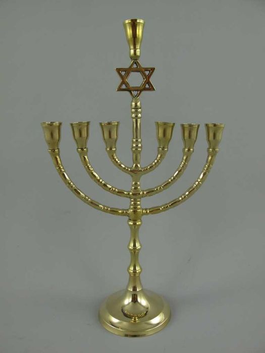 Świecznik mosiężny Żydowski CHANUKA MENORA
