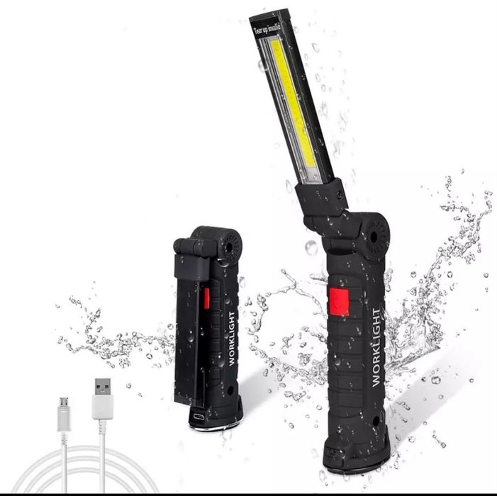 Фонарик светодиодный Светильник акумуляторний с магнитом перезаряжаем