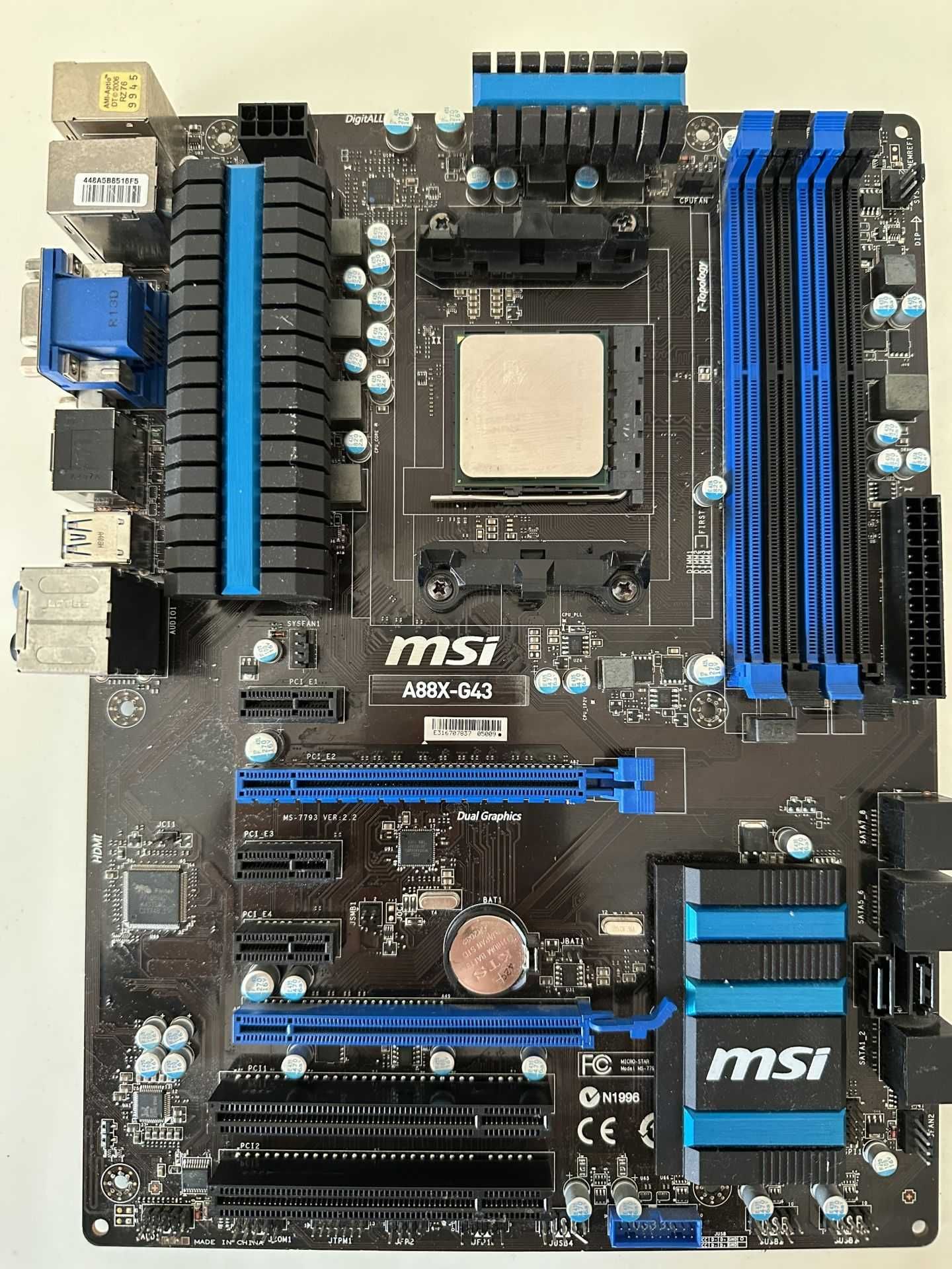 Материнська плата MSI A88X-G43 (FM2+ + Процесор A10 7800K