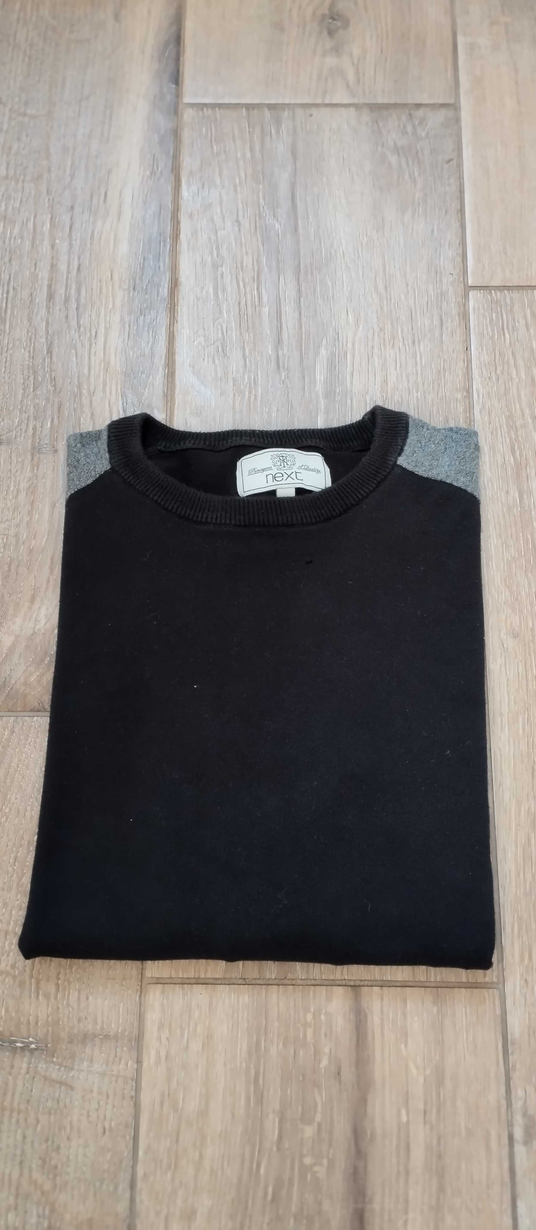 Sweter z okrągłym dekoltem męski czarny M/48 Next
