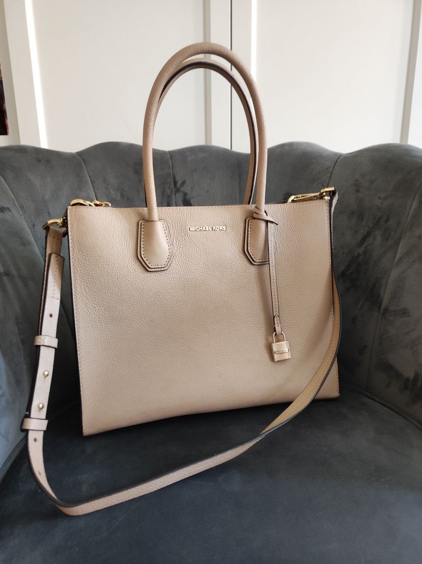 Michael Kors Mercer kolor Oyster Large Oryginał Jet set nude