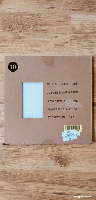 Panele ścienne 3D białe płytka PCV WoStick samoprzylepne