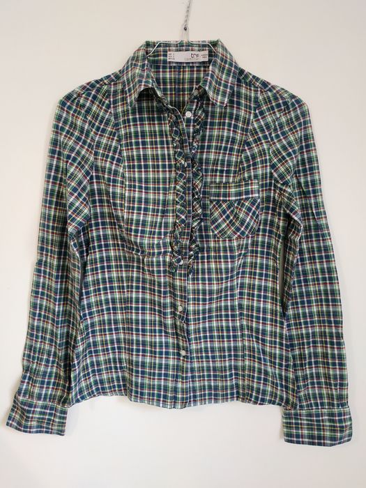 Camisa xadrez cintada