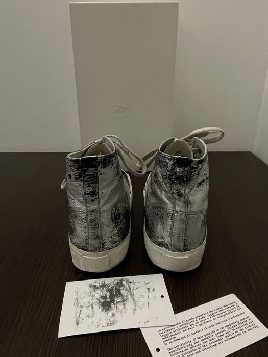 Maison Margiela Tabi High-Top Painted Canvas Sneakers EU 43