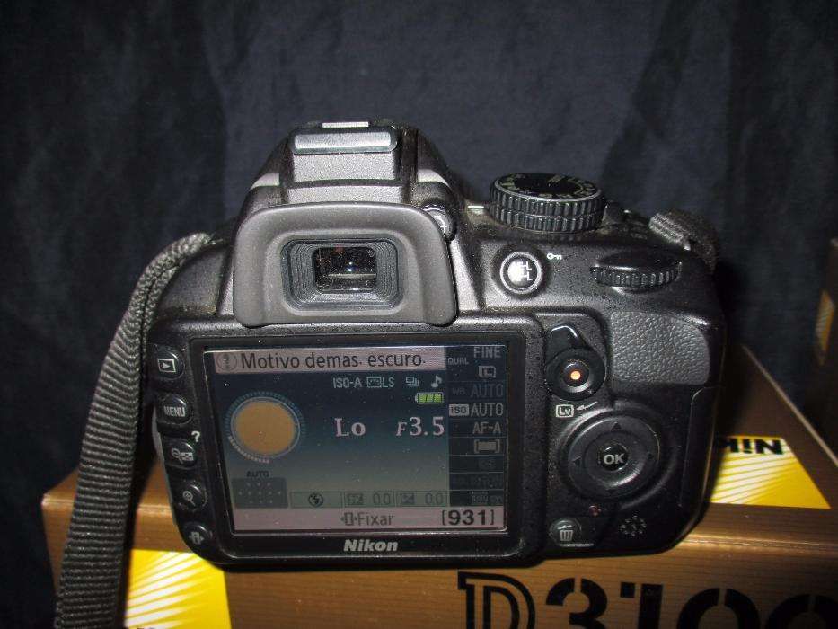 Máquina Fotográfica Digital SLR Nikon D3100 objectiva 18-105 mm