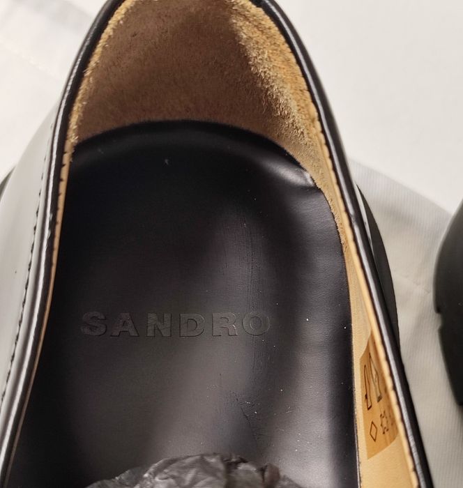 Sandro Paris лофери із натуральної гладкої шкіри