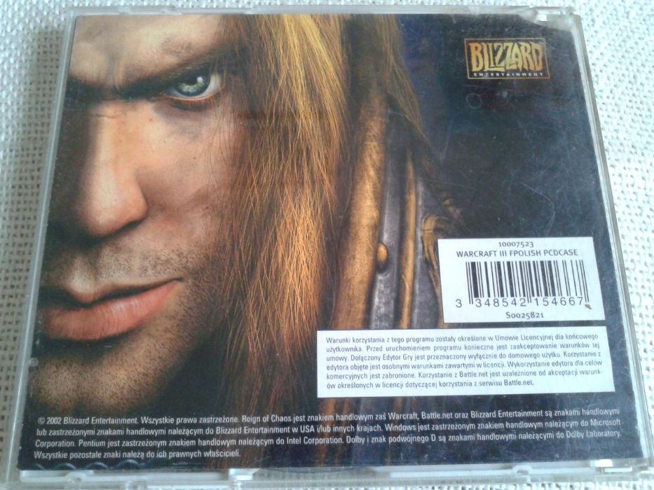 Warcraft III Reign of Chaos +soundtack disc PC