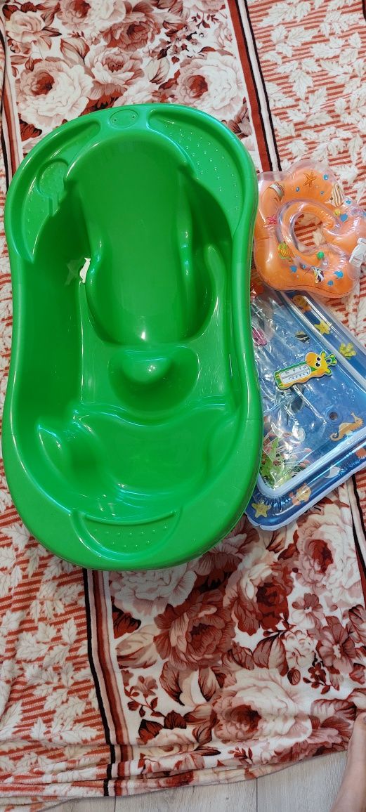 Дитяча ванночка Tega Baby + круг+розвиваючий килимок+термометр