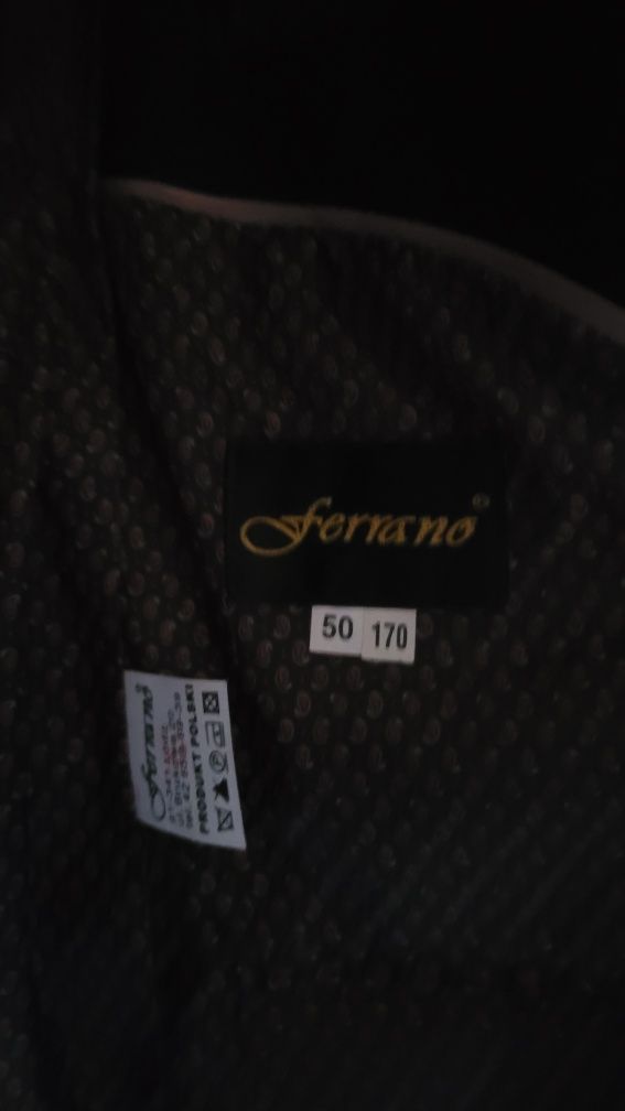 Nowa Elegancka Czarna Marynarka Ferrano 170 50
