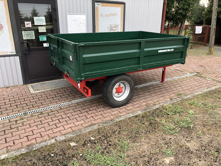 Przyczepa wywrotka jedoosiwa na tył