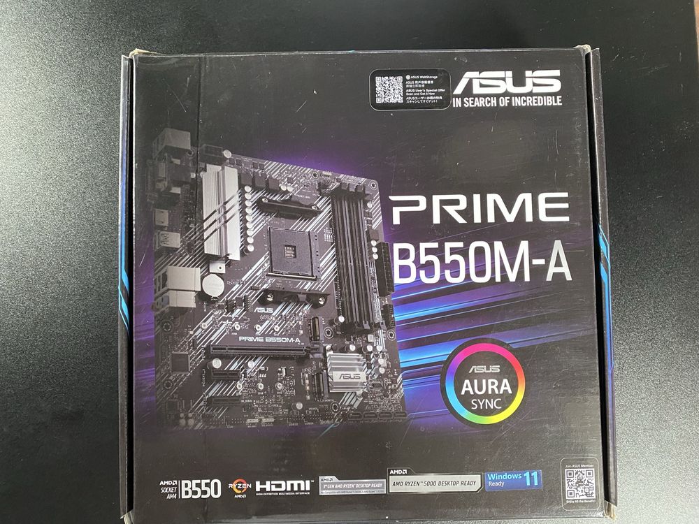 płyta główna asus b550m-a ram i dysk