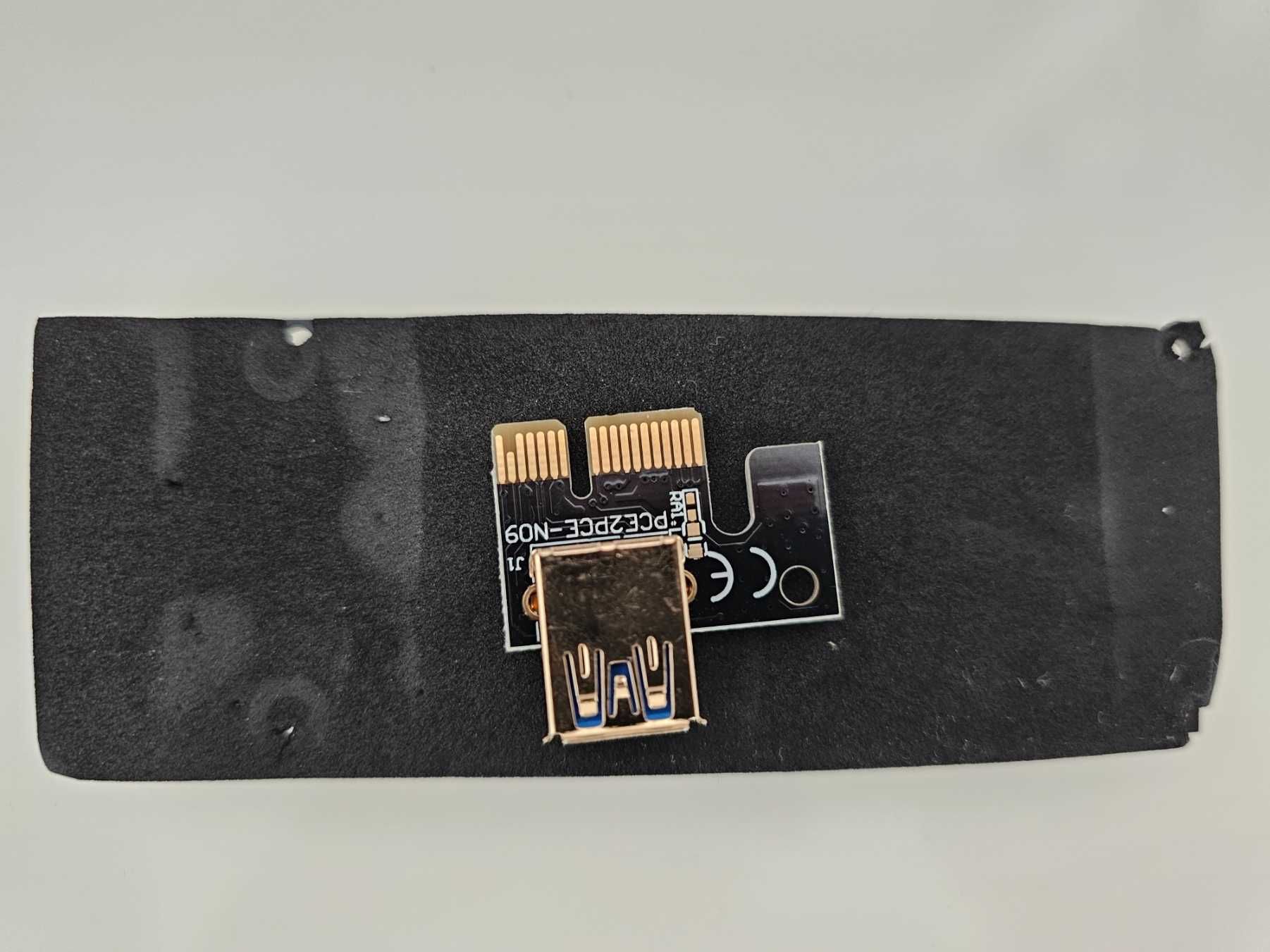 Riser 009S PCI-E 1x-16x USB3 6szt + Rozdzielacz zasilania 8 do 6+2