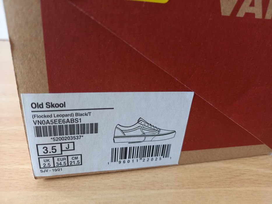 Tenisówki sneakersy Vans old skool leopard centki 34.5 trampki zamsz