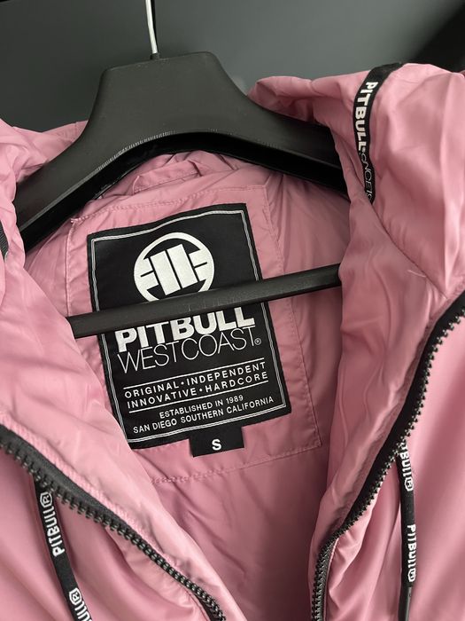 Kurtka rozowa pikowana pitbull