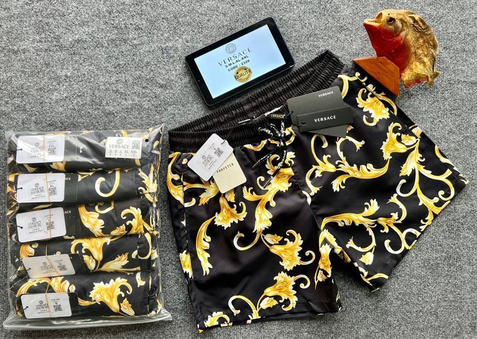 Шорты пляжные VERSACE мужские брендовые для бассейна