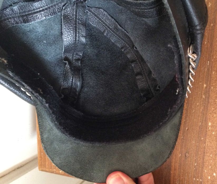 Шкіряна кепка шестиклинка biker cap, США (56/62)