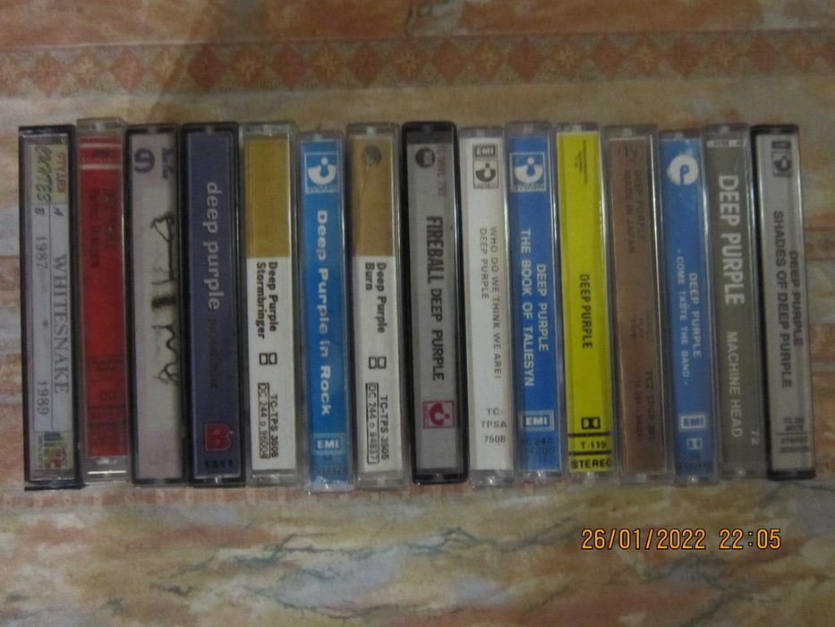 аудіокасети с записом гуртів Deep Purple,DIO,Led Zeppelin,Rainbow