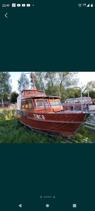 Łódź motorowa/ motorówka PRL