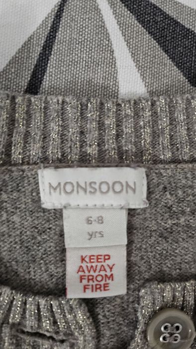 Sweterek świąteczny złoty rozm. 122/128