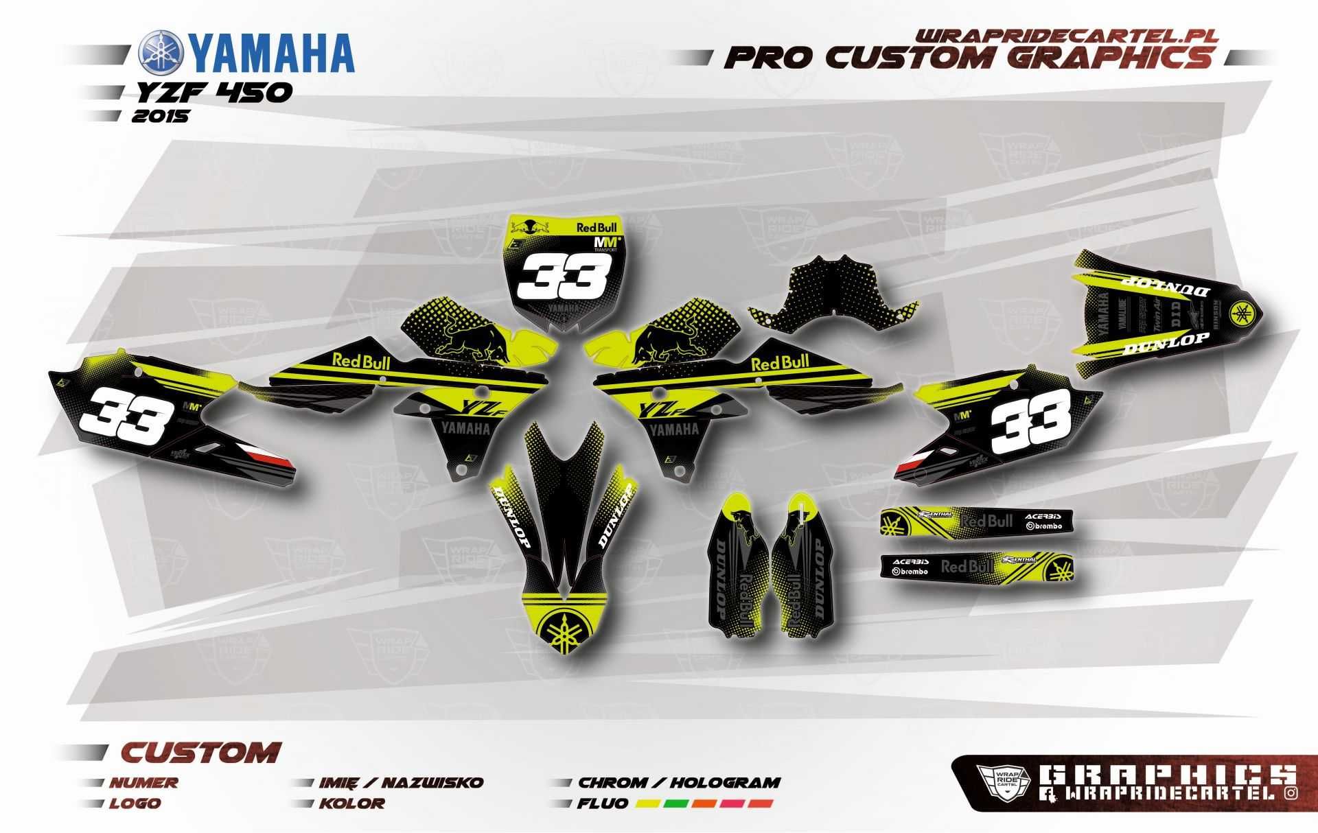 Profesjonalna Okleina PRO MX - Yamaha YZ YZF wszystkie roczniki