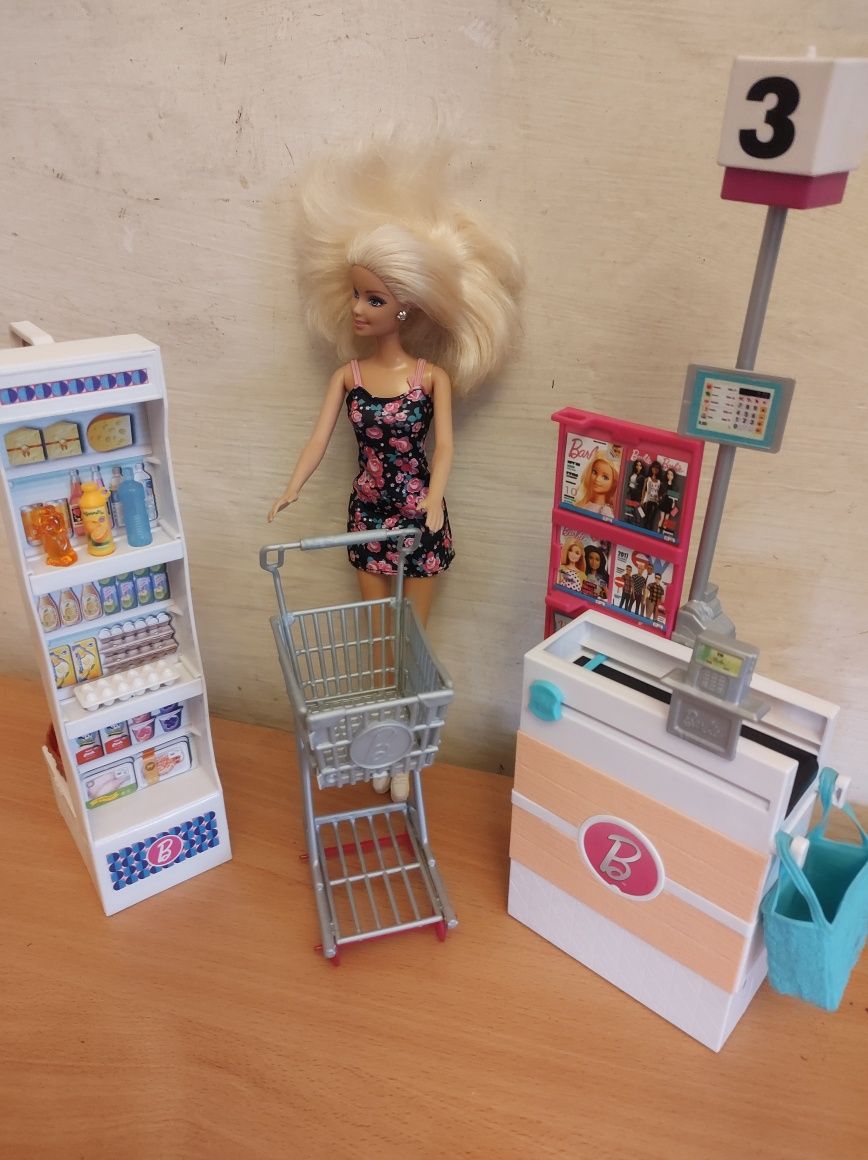 Barbie zestaw sklep + lalka