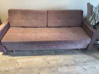 Sofa do salonu lawendowa OSKAR