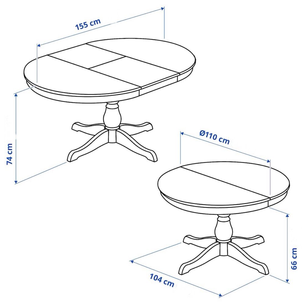 Stół okrągły rozkładany Ikea