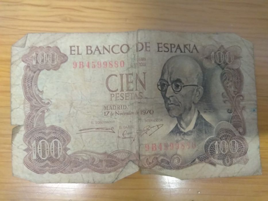 Vendo NOTAS de 100 PESETAS espanholas (1970)