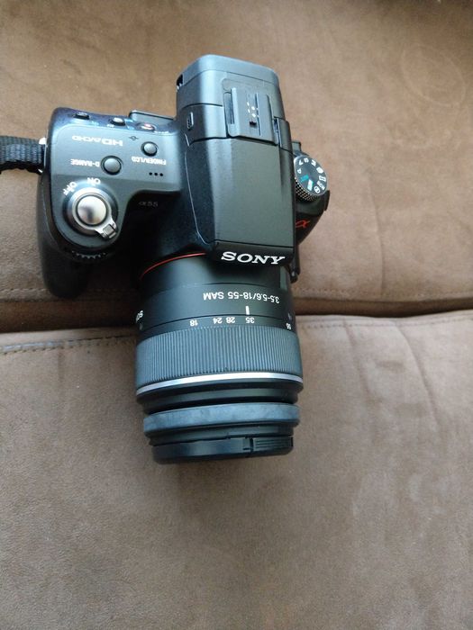 Sony Alfa 55vl zestaw lustrzanka wersja z gps + obiekty carl zeiss