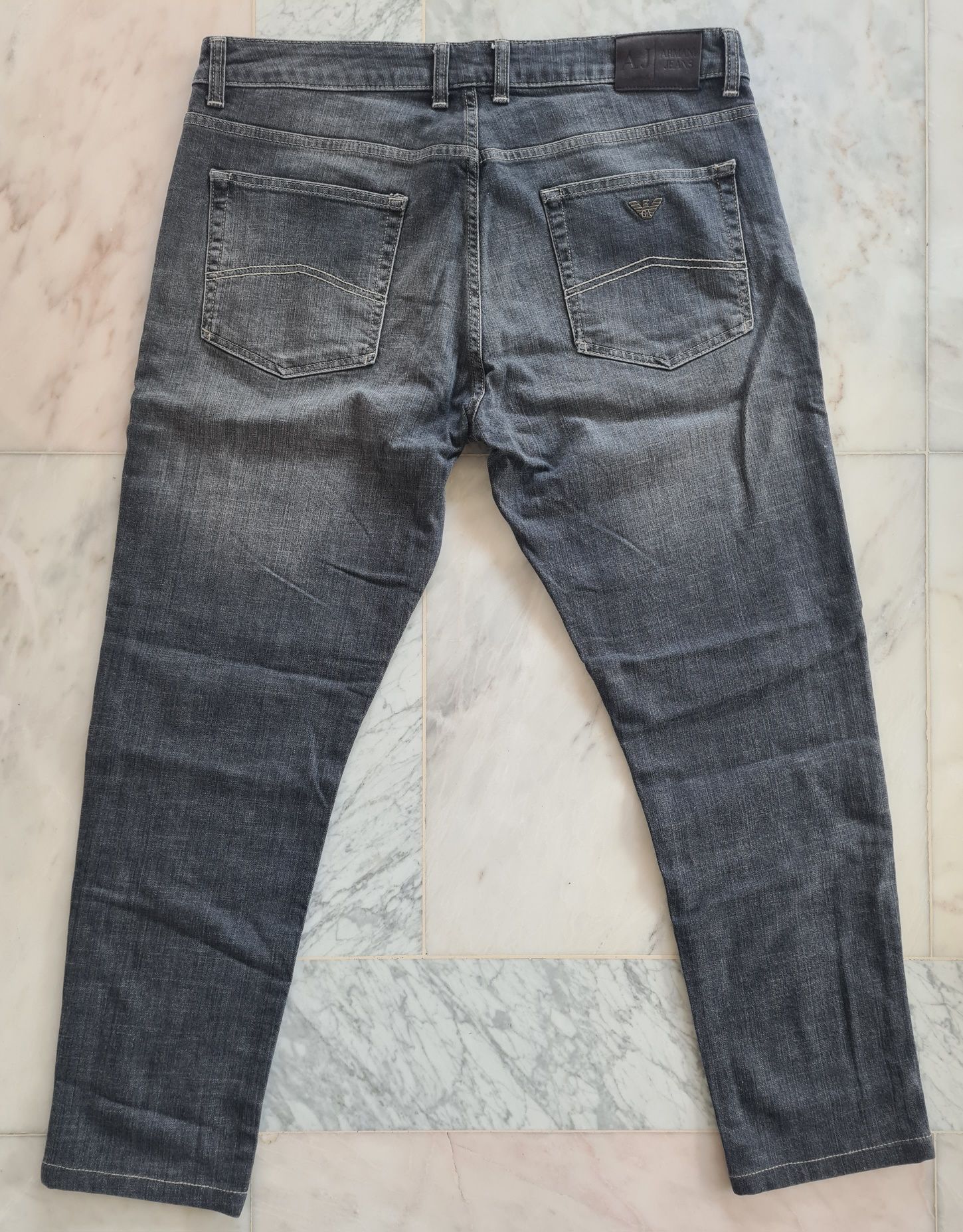 Spodnie jeansowe meskie armanii jeans XL W40 L34 szare